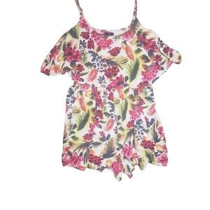 Gap Colorful Floral Sleeveless / cold Shoulder Shorts Romper Size XXL  One Piece